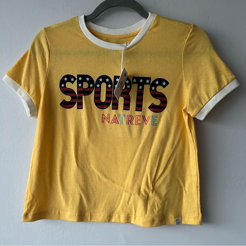 Marine Layer Re-Spun sport Tee Daffodils crop yellow